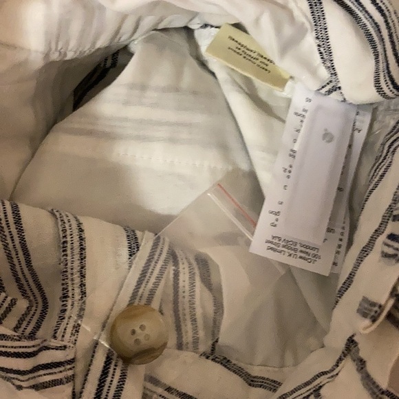 Madewell stripe Linen-Cotton Paperbag Pants - Picture 7 of 7